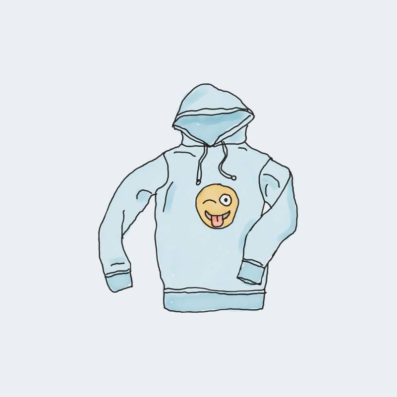 Hoodie - Blue, Yes