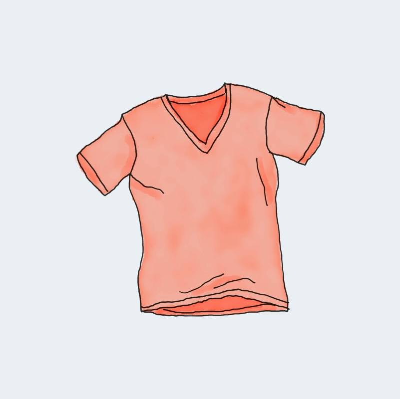 V-Neck T-Shirt - Red